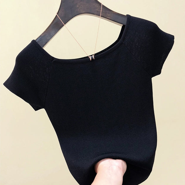 Women's Fashion T-Shirt Off shoulder