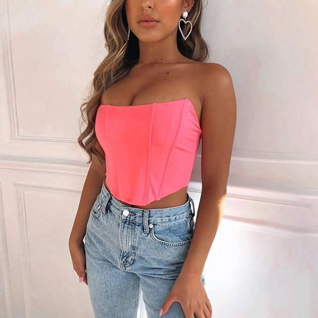 Women's Sleeveless Fashion Sexy Corset Crop Top