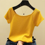 Women's Fashion T-Shirt Off shoulder