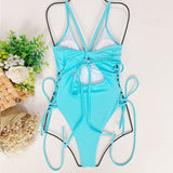 Women's Sexy Push Up Swimwear High Waist One Piece Swimsuit