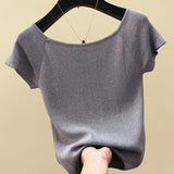 Women's Fashion T-Shirt Off shoulder