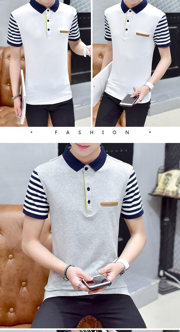 Men's Short Sleeved Fashion Polo Up To 5XL - TrendSettingFashions 