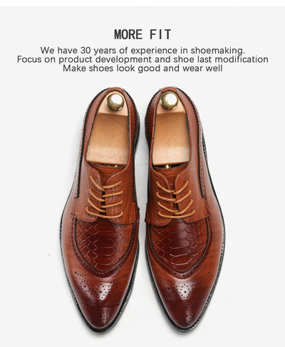 Men's Vintage Crocodile Style Shoes - TrendSettingFashions 