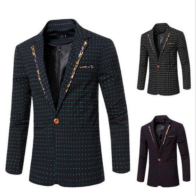 Men's Fashion Print Blazer Up To 5XL - TrendSettingFashions 
