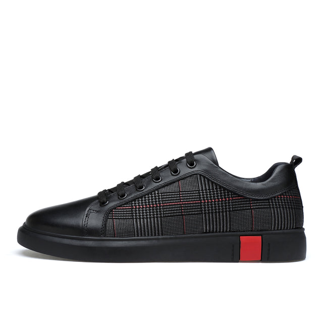 Men's Plaid Style Side Zip Shoe - TrendSettingFashions 