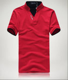 Men's Short Sleeve Solid Polo Shirt - TrendSettingFashions 