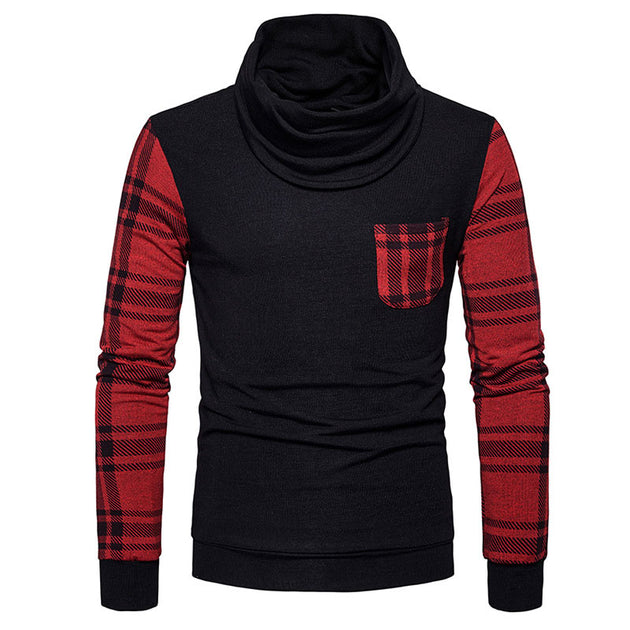 Men's Full Zip Red Trim Hoodie - TrendSettingFashions 