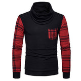 Men's Full Zip Red Trim Hoodie - TrendSettingFashions 