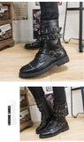 Men's High Decoration Buckle Boot In 2 Colors Up To Size 10.5 - TrendSettingFashions 