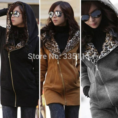 Women's Zip Up Hooded Sweatshirt - TrendSettingFashions 