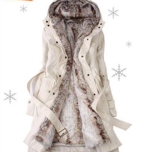 Women's Long Faux Fur Lined Thermal Parka - TrendSettingFashions 