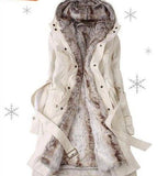 Women's Long Faux Fur Lined Thermal Parka - TrendSettingFashions 