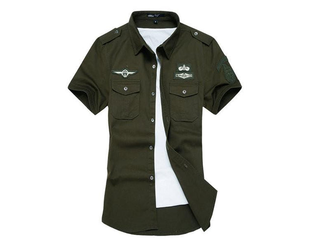 Men's Military Style T-Shirt - TrendSettingFashions 