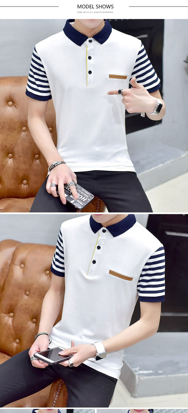 Men's Short Sleeved Fashion Polo Up To 5XL - TrendSettingFashions 