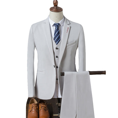 Men's 3 piece white suit up to 3XL - TrendSettingFashions 
