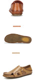 Men's Genuine Leather Dress Slip On Sandals - TrendSettingFashions 