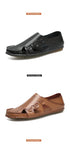 Men's Genuine Leather Dress Slip On Sandals - TrendSettingFashions 