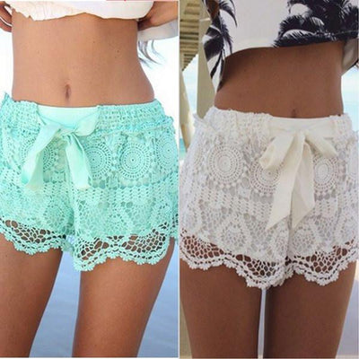 Women's Lace Crochet Shortys - TrendSettingFashions 