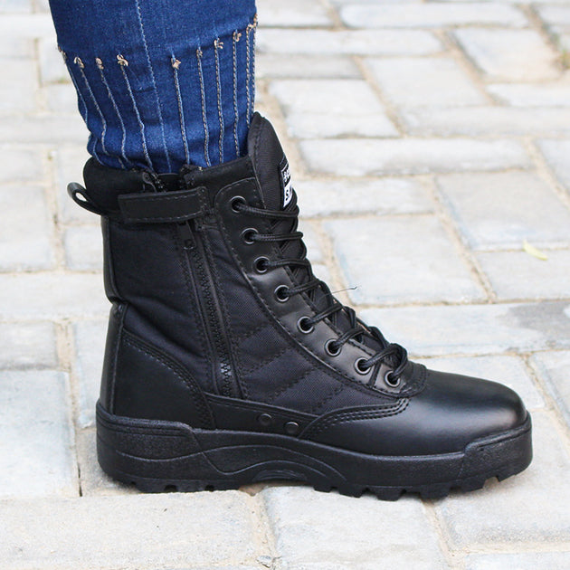 Men's Retro Combat Boots - TrendSettingFashions 