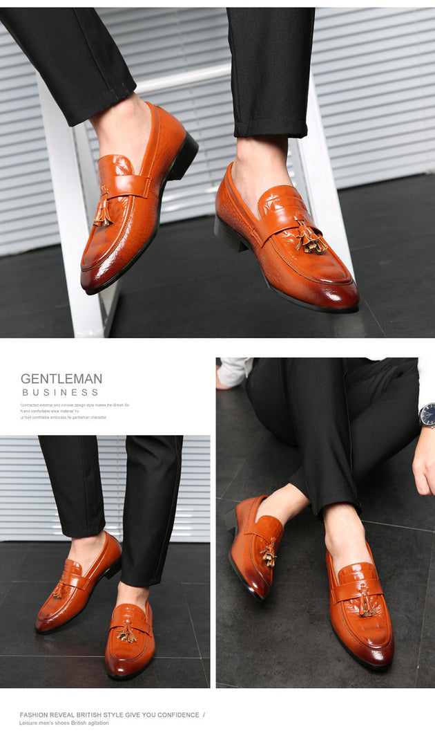 Men's Low Top Crocodile Style Flats - TrendSettingFashions 