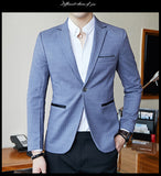 Men's Classic Business Fashion Design Blazer - TrendSettingFashions 