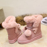 Women's Medium Leg Lacing Snow Boot - TrendSettingFashions 