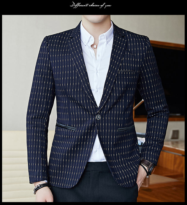 Men's Classic Business Fashion Design Blazer - TrendSettingFashions 