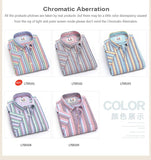 Men's Striped Colorful Dress Shirt - TrendSettingFashions 