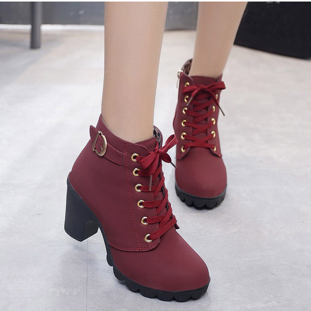 Women's Lacey Motorcycle Boots - TrendSettingFashions 