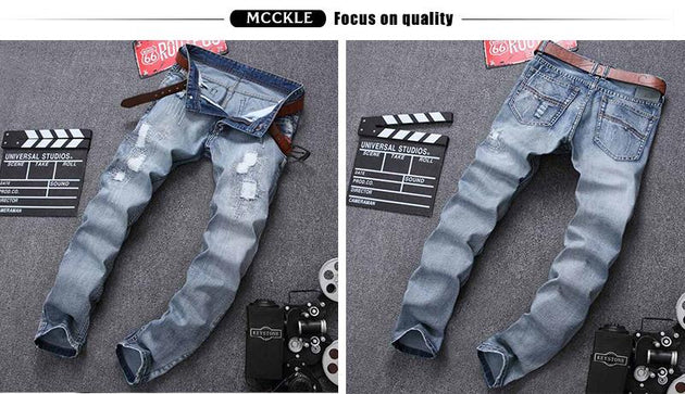 Men's Denim Ripped Jeans - TrendSettingFashions 
