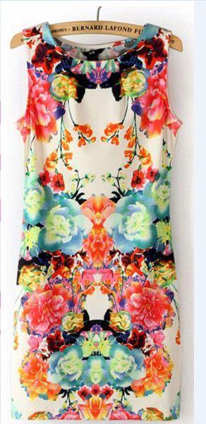 Women's Sleeveless Blossom Dress - TrendSettingFashions 