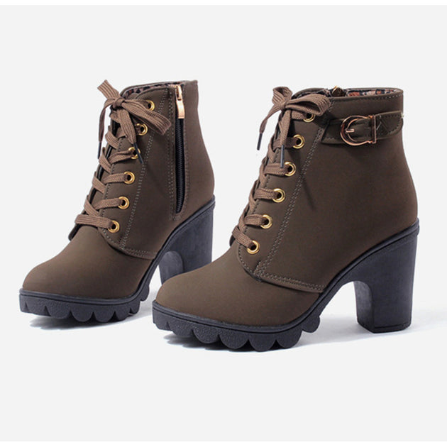 Women's Lacey Motorcycle Boots - TrendSettingFashions 