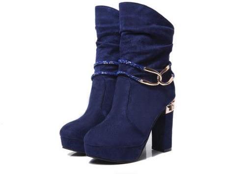 Women's Super Sexy Ankle Boot With Metal Embellishment - TrendSettingFashions 