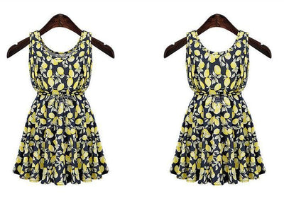 Women's Vintage Floral Dress - TrendSettingFashions 