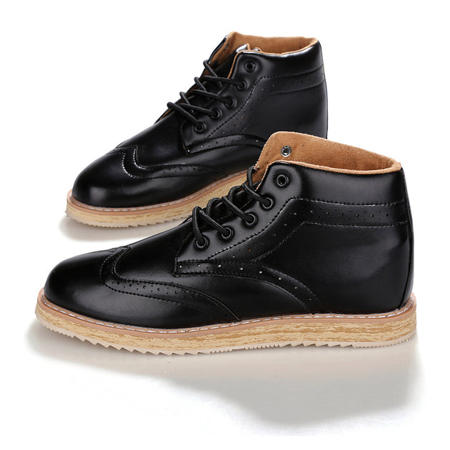 Men's British Style Brogue Boot Up To Size 12! - TrendSettingFashions 