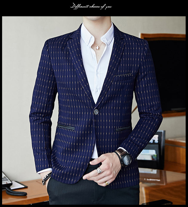 Men's Classic Business Fashion Design Blazer - TrendSettingFashions 