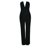 Women's V-Neck Plunge Jumpsuit in 4 Colors - TrendSettingFashions 