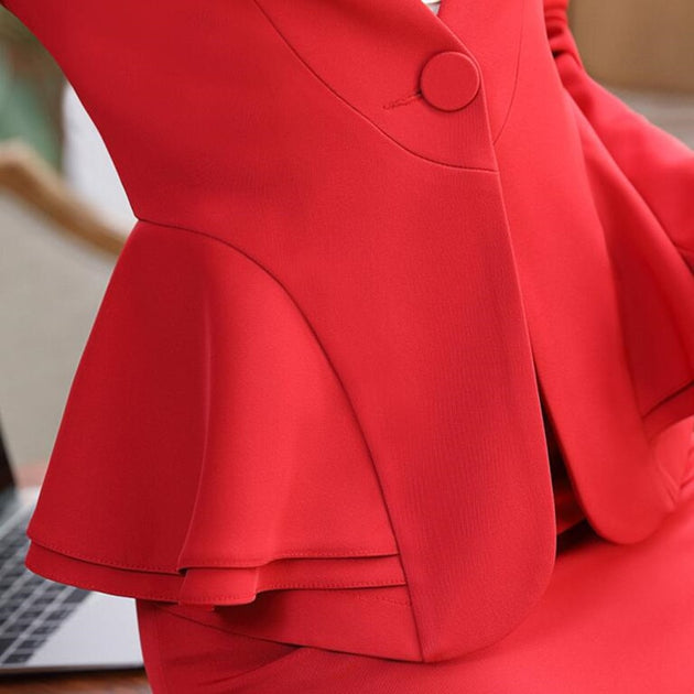 Women's Elegant Red Blazer