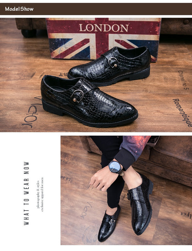 Men's Crocodile Style Dress Shoe - TrendSettingFashions 