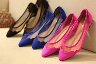 Women's Sweet Lace See-Through Flats - TrendSettingFashions 