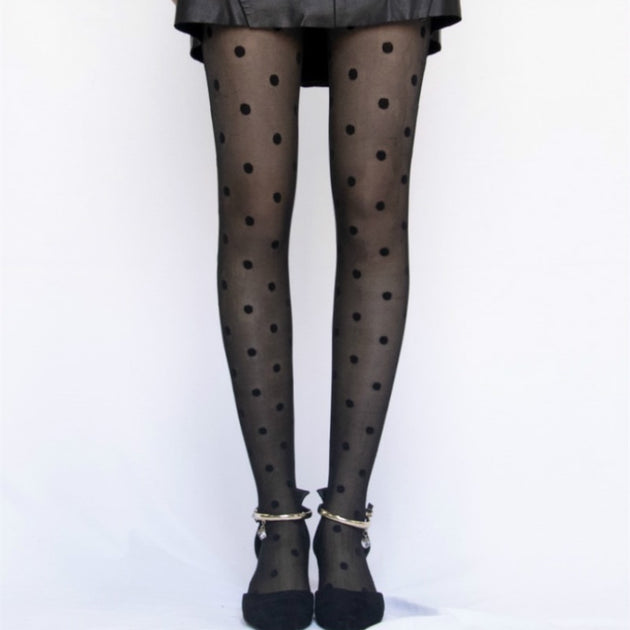 Women's Sheer Tights Classic Polka Dots