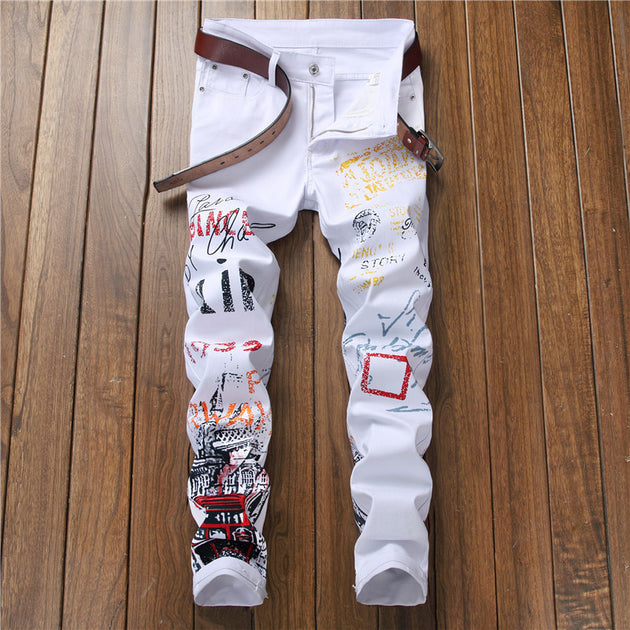 White Lone Wolf Jeans - TrendSettingFashions 