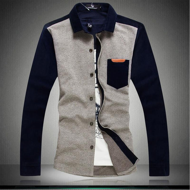 Men's High Collar Button Up Sweater - TrendSettingFashions 