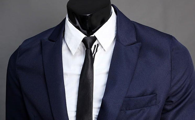 Men's Solid Color Suit Jacket - TrendSettingFashions 
