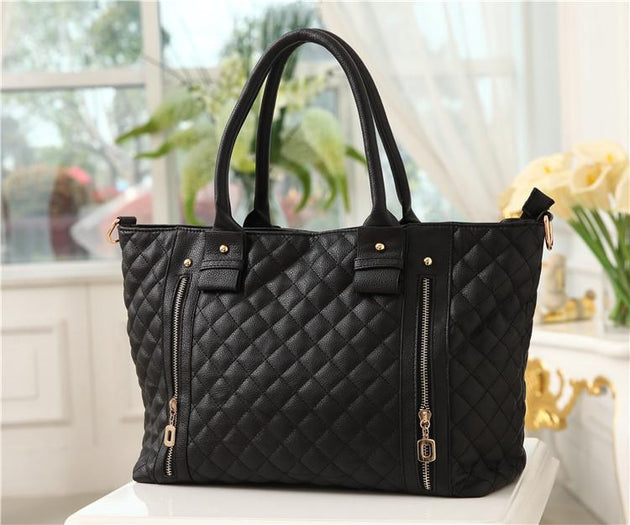 Women's Europe Fashion Style Checkerboard Handbag - TrendSettingFashions 