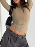 Women's Long Sleeve Slim Fit Pullover Basic