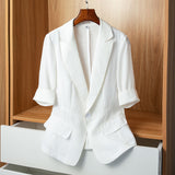 Women's Thin Half Sleeved Blazer