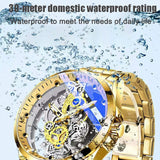 Men's Luminous Mechanical Skeleton Wrist Watch - TrendSettingFashions 