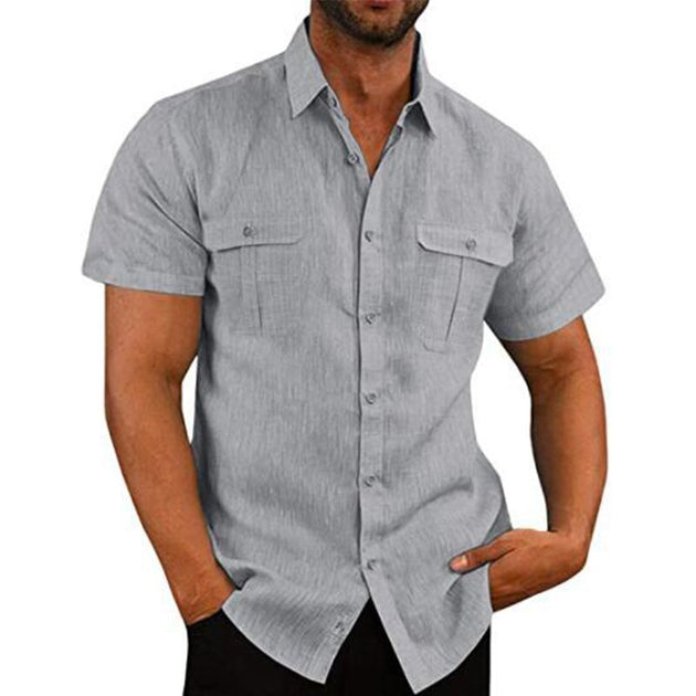 Men's Short-Sleeved Shirt Up To 5XL