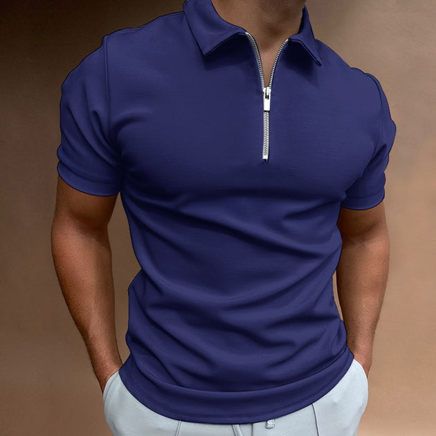 Men's Polo Shirt With Turn-Down Collar